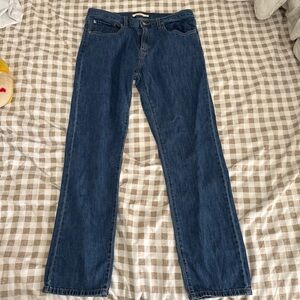 Levi's Women's Straight Leg Jeans in Dark Blue Denim